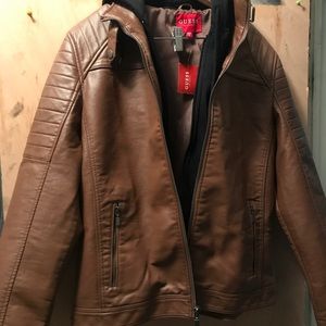 GUESS BRAND Brown Jacket with hood (BRAND NEW)